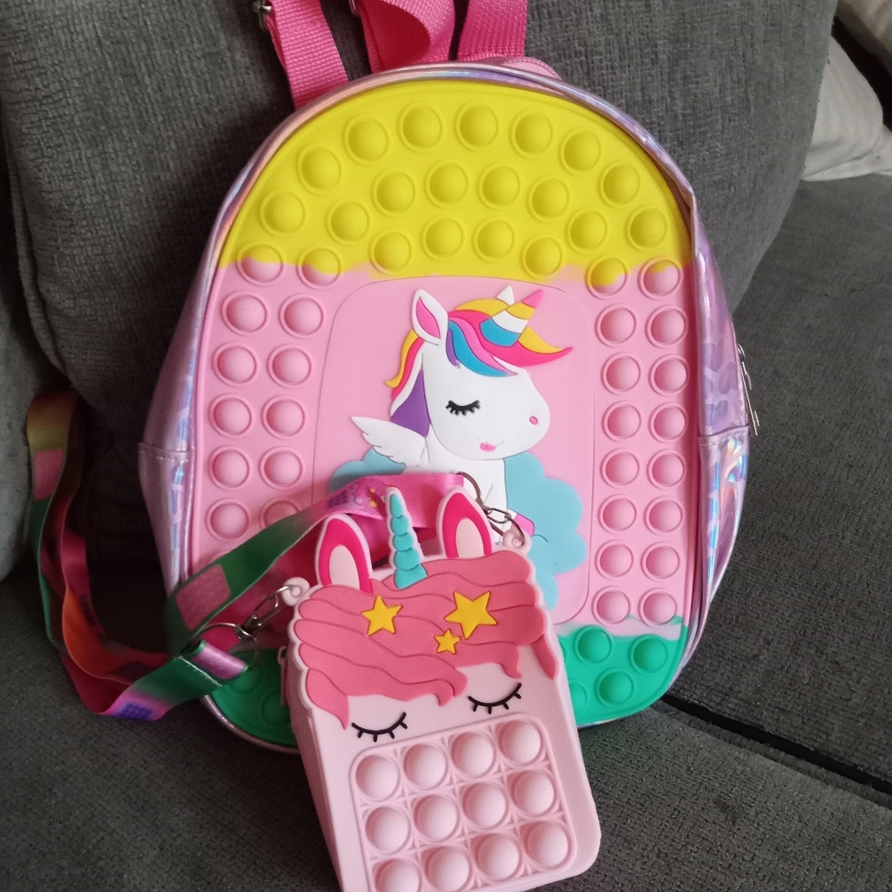 Pop it back packs and purse
